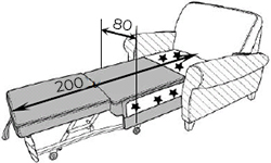 размеры спального места кресла 8 Марта Томас классик