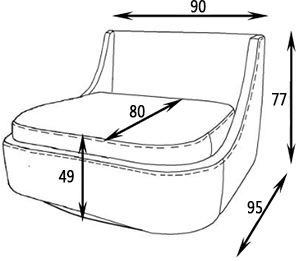 габаритные размеры кресла 8 Марта Ринго